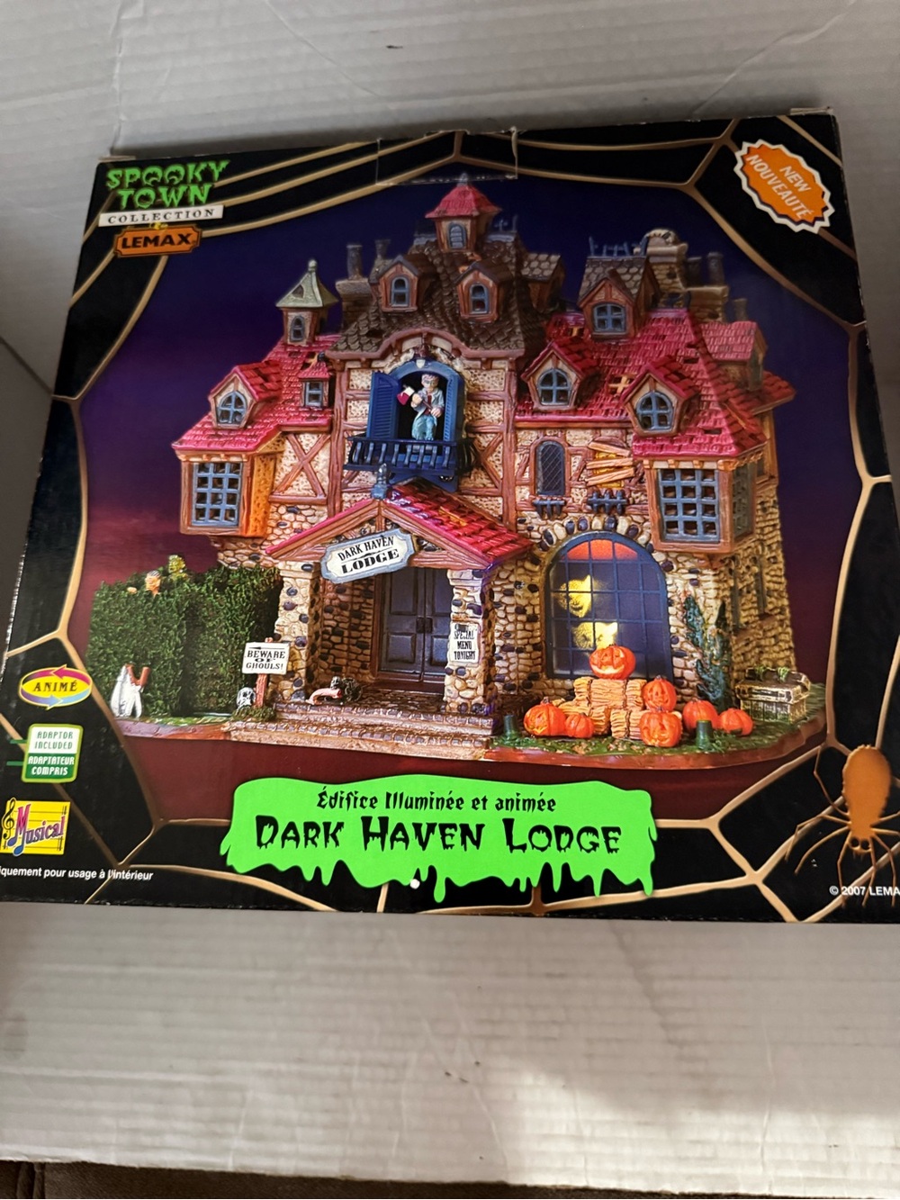 Lemax Spooky Town Collection DARK HAVEN LODGE 75499 Halloween Rare